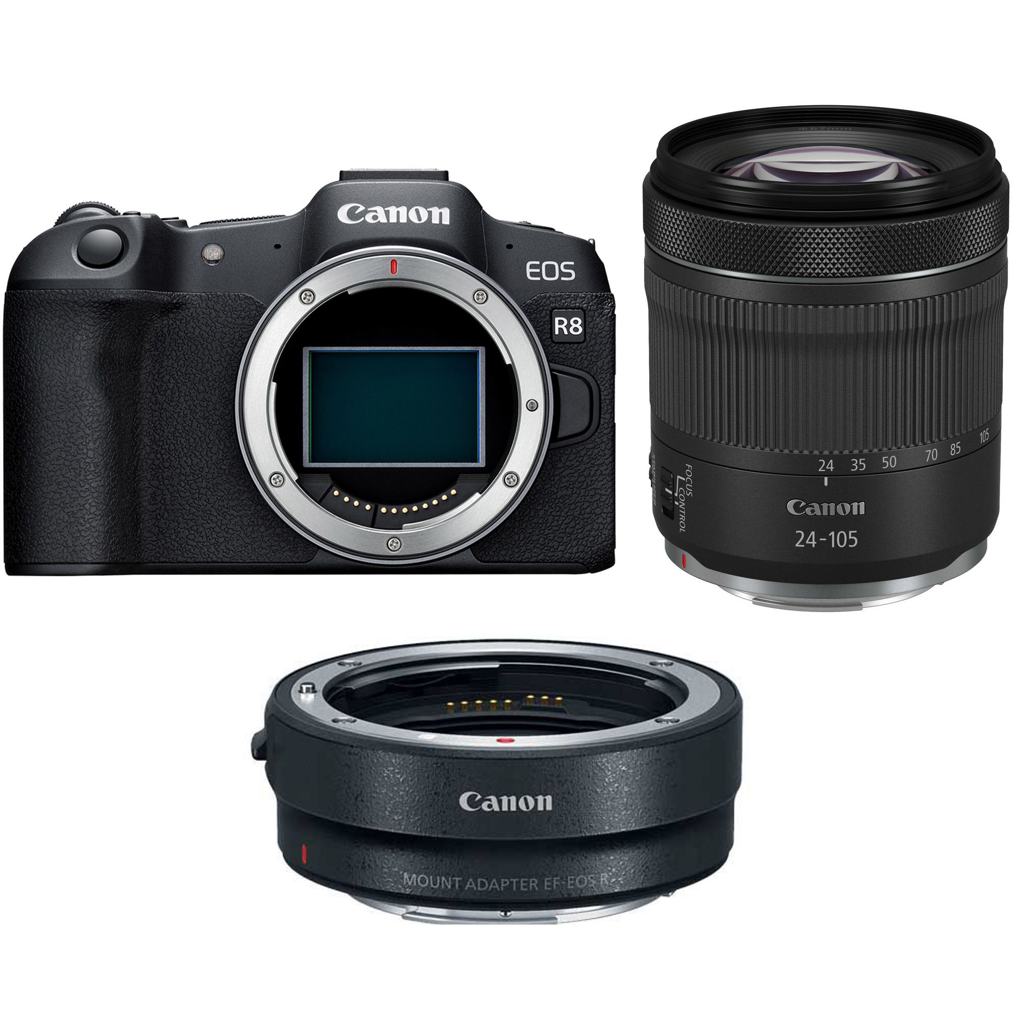 Canon EOS R8 18-150 + EF-EOS R mount adapter